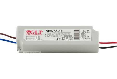 Zasilacz LED NAPIĘCIOWY 24V 48W 2A GPV-50-24 GLP IP67 HERMETYCZNY