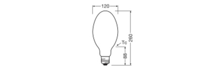 Żarówka LED HQL E40 60W = 250W 8100lm 2700K Ciepła Biała FILAMENT LEDVANCE