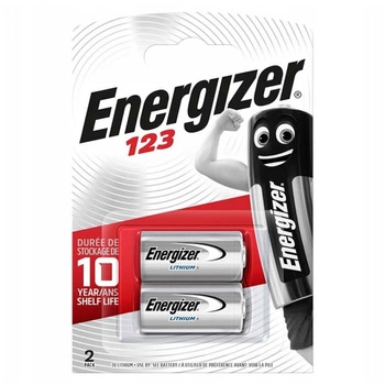 Bateria Litowa Energizer 123 CR123 CR123A 3V Blister 2szt