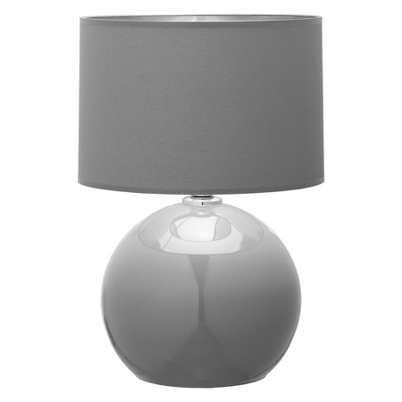 Lampa Stołowa Biurkowa Nocna PALLA GRAY/SILVER Abażur Szaro-Srebrna Nowoczesna E27 5089 TK Lighting