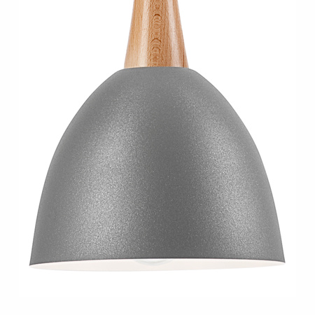 Lampa Wisząca Sufitowa VANESSA E27 Srebrna Drewniana LM-1.1/77 Lamkur