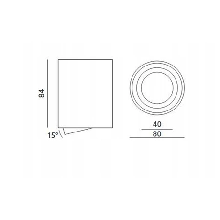 Oprawa Natynkowa HALOGENOWA SPOT TUBA Reflektor Lampa Okrągła Ruchoma Biała Kobi