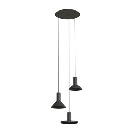 Lampa Sufitowa Wisząca 3x GU10 Czarna Nowoczesna HERMANOS 10905 Nowodvorski