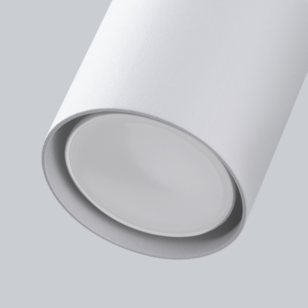 Lampa Ścienna Oprawa Natynkowa Kinkiet GU10 Tuba Ruchoma Tubularna Biała Minimalistyczna Lemmi Sollux