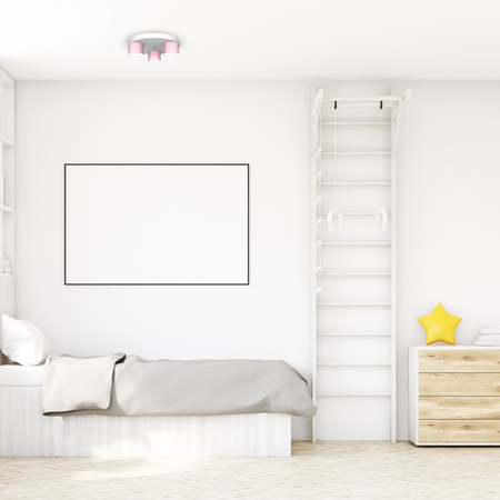 Lampa Sufitowa DIXIE Różowa Biała 3xGX53 Milagro