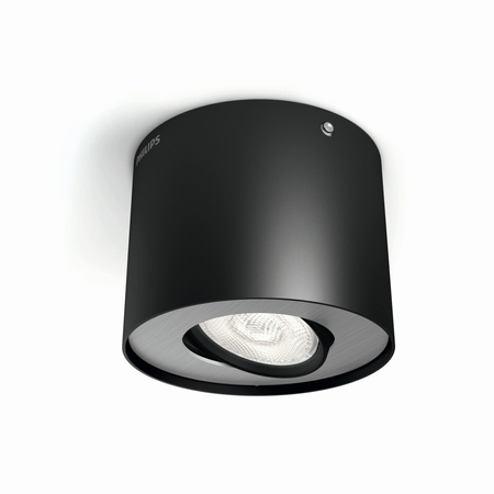 Oprawa Natynkowa Lampa Sufitowa LED 4.5W 500lm 2700K Czarna Phase Philips