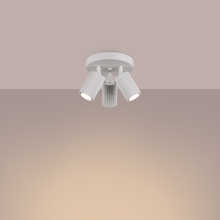 Lampa Sufitowa Plafon Tuba Spot 3x GU10 Biała Karbon Deep Space SL.1544 Sollux