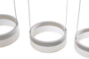 Lampa wisząca RING 36W trzy okręgi białe LED IP20 Metal i akryl styl nowoczesny Milagro