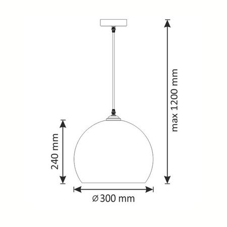 Lampa wisząca sufitowa półkula OTIS IL MIO w stylu boho stal + sznur 1x E27 GOLDLUX (Polux)