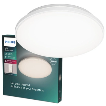 Plafon LED Lampa Sufitowa 40W 2700-6500K ŚCIEMNIALNY CCT 48cm WINCEL  + PILOT PHILIPS