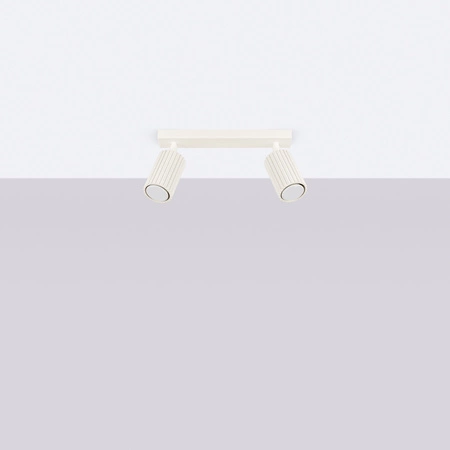 Lampa Sufitowa Reflektor Tuba Spot 2x GU10 Beżowa Karbon Deep Space SL.1599 Sollux