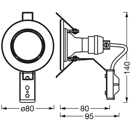 Zestaw 3x Oprawa Podtynkowa GU10 2.6W 230lm 230V 2700K Ciepła Biała LED SPOT LEDVANCE