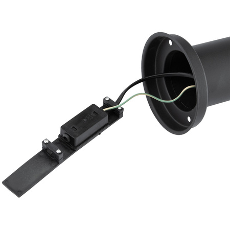 Lampa Ogrodowa Zewnętrzna E27 CZARNY SŁUPEK 45cm z Czujnikiem Ruchu i Zmierzchu