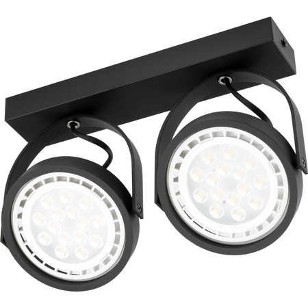 Lampa sufitowa Kinkiet LEON 2x ES111 Ruchomy czarny