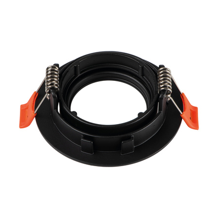 Oprawa sufitowa podtynkowa DALLA GU5.3/GU10 12AC/DC Okrągła Ruchoma Czarna KANLUX