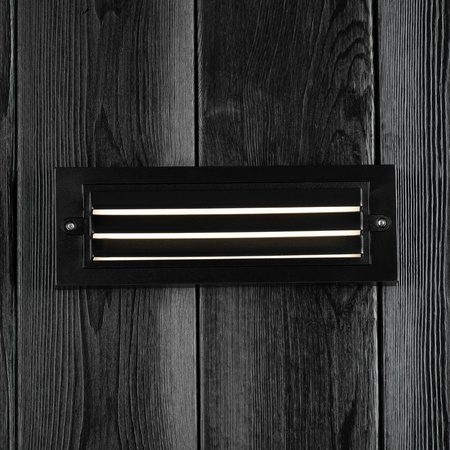 Kinkiet Ogrodowy Elewacyjny Lampa Ścienna LED 6W CZARNA POLA