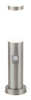 Lampa Ogrodowa Słupek Zewnętrzny Stojący E27 IP44 z Czujnikiem Ruchu 45cm Chrom Nowoczesny Inox torch Rabalux