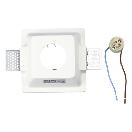 Oprawa Sufitowa Podtynkowa Oczko GU10 Kwadratowa Biała VT-801 V-TAC