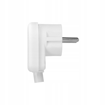 Wtyczka Elektryczna Kątowa Wtyk UNI-SCHUKO z Uziemieniem Rozbieralna Biała ORNO