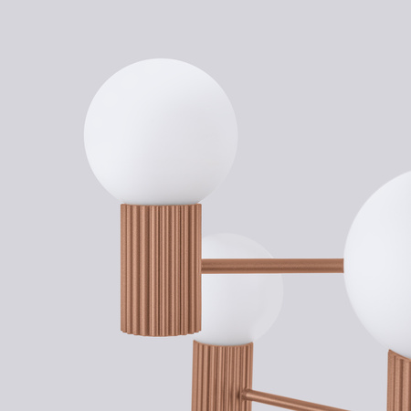 Lampa Wisząca Żyrandol 6x G9 Aluminiowa Mokka Halo French Sky SL.1834 Sollux