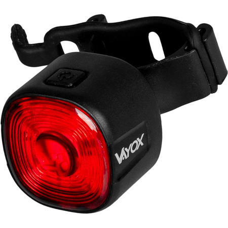 Lampka Latarka Rowerowa Tylna Czerwona USB-C 6 Trybów IP66 MOCNA VAYOX