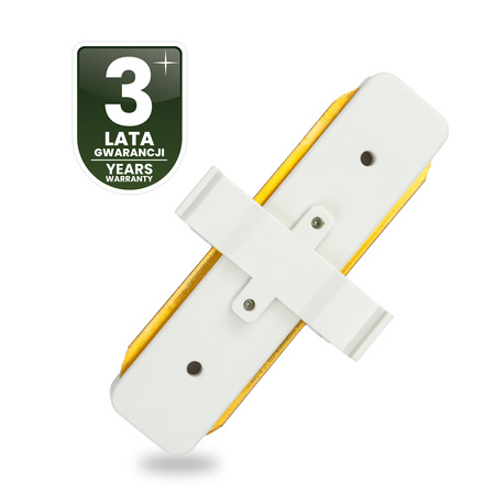 Łącznik Prosty Biały do Listew Szynowych Jednofazowych Szynoprzewodów LUMILED