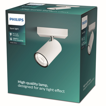 Lampa Ścienna Kinkiet GU10 Biała Kosipo Philips