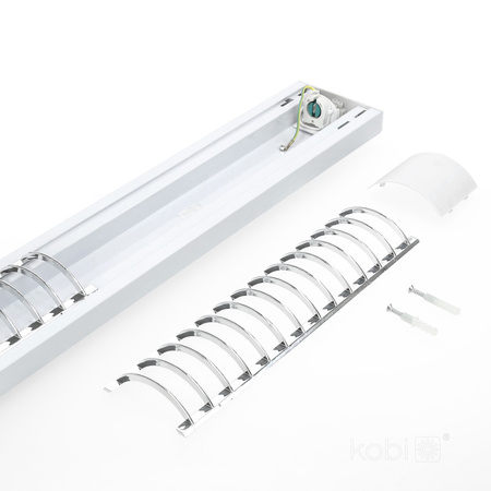 Lampa LED Oprawa Liniowa G13 120cm Szara Zebra Kobi