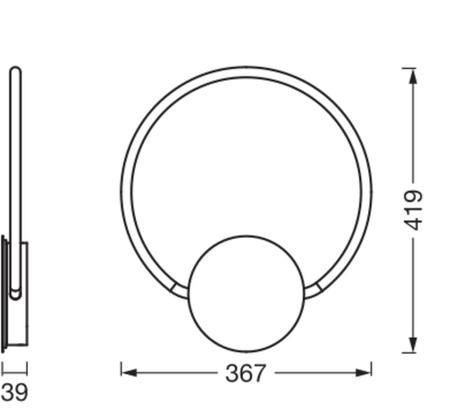 Lampa LED Ścienna Sufitowa Kinkiet Oprawa Natynkowa 10W 800lm CCT Dekoracyjna Szary Czarny Aura Ledvance