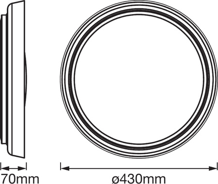 Plafon LED lampa sufitowa biała ORBIS Plate 24W 2500lm ciepła-zimna 43cm SMART+ WiFi LEDVANCE