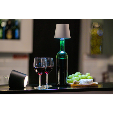 Lampka Biurkowa Stołowa Nocna Korek do Butelki Wina USB CCT 3 Barwy SALCO Biała LUMILED