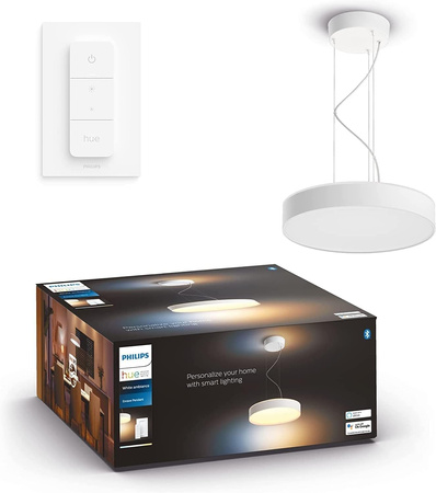 Lampa Wisząca Sufitowa LED 33.5W 4300lm IP20 White Ambiance TW Biała 42.5cm Inteligentna SMART Zigbee Bluetooth Enrave Philips HUE