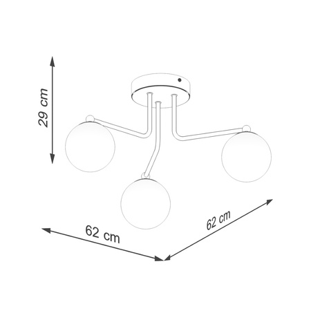 Lampa Wisząca Sufitowa Żyrandol 3x G9 Biała Astral French Sky SL.1659 Sollux