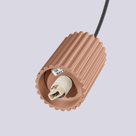 Lampa Sufitowa Wisząca Zwis 3x G9 Okrągła Brązowa Nowoczesna Matowa Halo Sollux