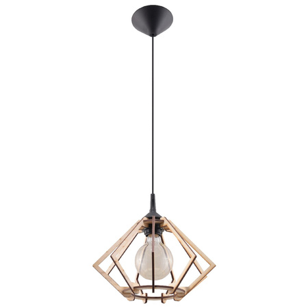 Lampa Sufitowa Wisząca Zwis E27 Geometryczna Brązowa Skandynawska Pompelmo Sollux