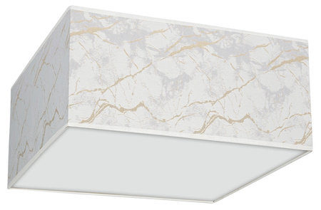 Plafon LED Lampa Sufitowa SENSO Biała Złota Kwadrat 3xE27 Milagro