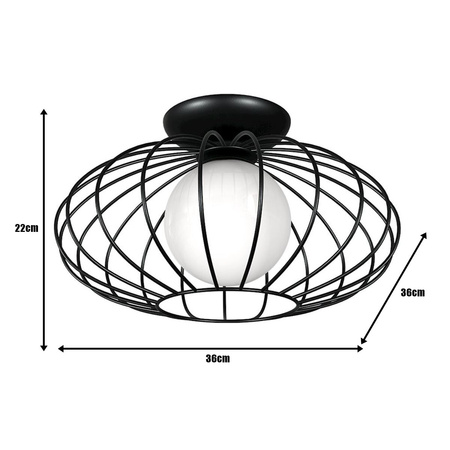 Lampa sufitowa żyrandol KRONOS 1xE14 IP20 Czarny Metal Milagro