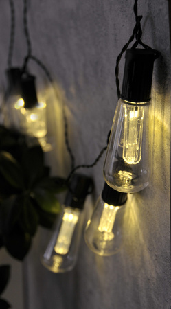 Girlanda Ogrodowa LED Bateryjna 2,6m na baterie 2xAA EDISON Czarna GOLDLUX (Polux)