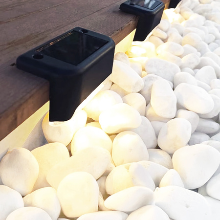 2x Lampa Solarna LED Oprawa Schodowa Ozdobna Lampka Czujnik Zmierzchu IP44 Ciepły