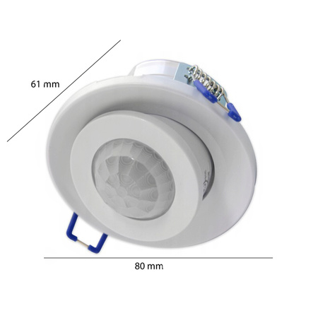 Czujnik RUCHU PIR regulowany podtynkowy 360°