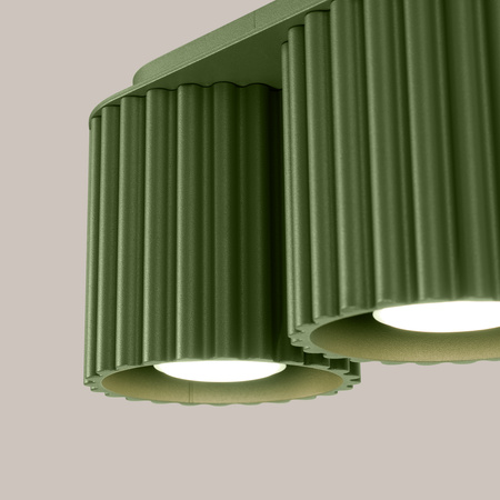 Oprawa Natynkowa 2x GU10 Aluminiowa Zielony Oliwkowy Aura Deep Space SL.1795 Sollux