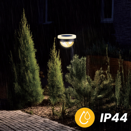 Lampa Solarna Ogrodowa LED Wbijana Zewnętrzna LATI Ciepły Czarny