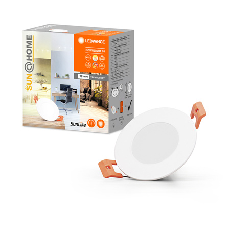 Oprawa Podtynkowa LED 4.5W 170lm Downlight CCT Ściemnialna Ra ≥ 95 8,5cm Okrągła SUN@HOME LEDVANCE
