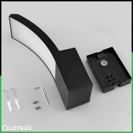 Lampa Ogrodowa Zewnętrzna Kinkiet Elewacyjny LED 12W 4000K AGOS LUMILED