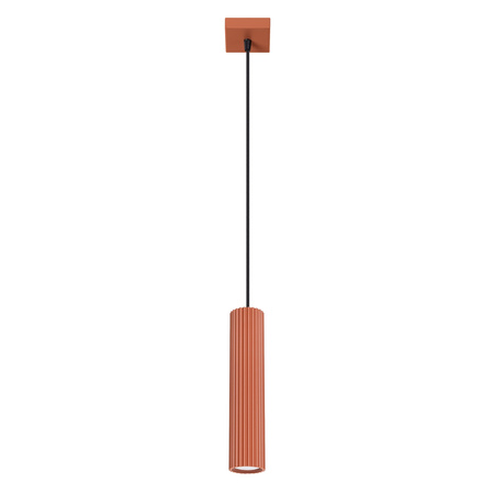Lampa Wisząca Sufitowa Zwis Tuba Spot 1x GU10 Ochra Czerwona Karbon Deep Space SL.1630 Sollux
