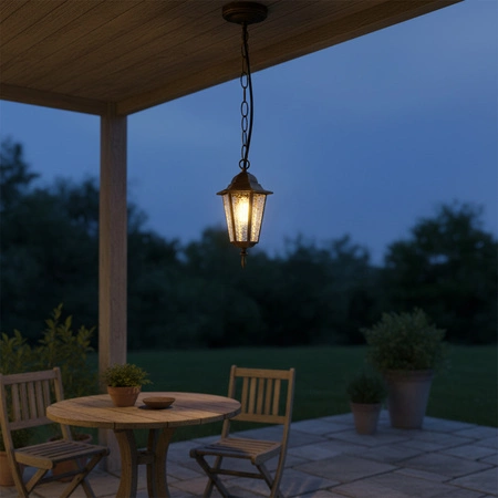 Lampa Ogrodowa Wisząca LIGURIA-LT 1xE27 92cm Patyna - GOLDLUX (Polux)