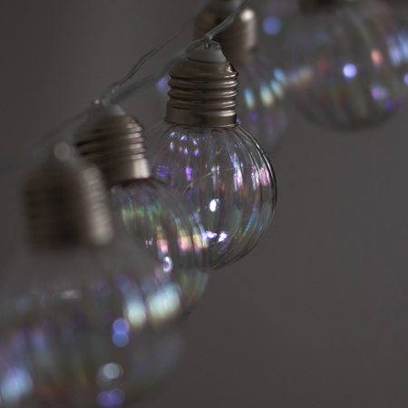 Girlanda Solarna Ogrodowa 20x LED Łańcuch Świetlny Ozdobne Kuleczki 5.8m