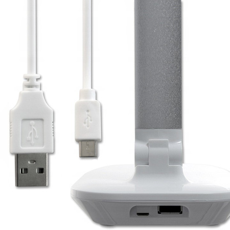 Lampka Biurkowa Nocna LED 5W CCT 3in1 3000-6000K Szkolna USB Biała