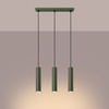 Lampa Wisząca Sufitowa Zwis Tuba Spot 3x GU10 Oliwkowa Lagos Ocean Green SL.1486 Sollux