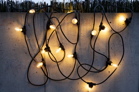 Girlanda Ogrodowa Zewnętrzna Łańcuch Świetlny GRL 5xE27 IP44 6m Czarna Kanlux